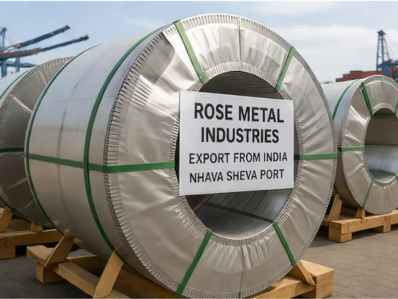 Stainless steel coils packed for export