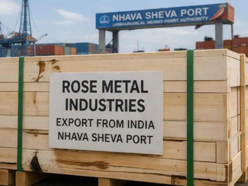 Wooden crate packaging for export materials